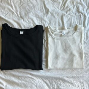 Ribbed Short Sleeve T-shirt Set